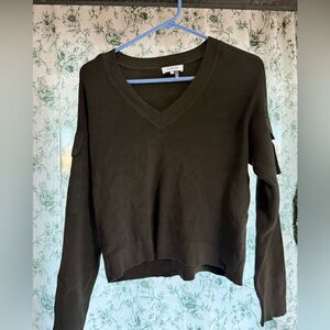 Parker Cargo Pocket Sweater In Deep Olive Green